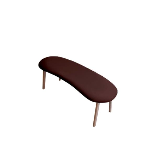 ダイニングベンチ　ミラージュ　ベンチ　CH/AL-DR/A　木部ショコラ／張地ダークレッド (玄関先お渡し商品)