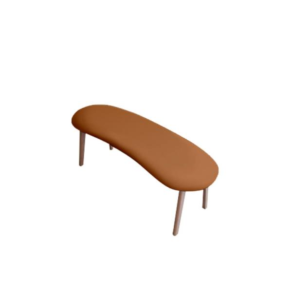ダイニングベンチ　ミラージュ　ベンチ　CH/AL-OR/A　木部ショコラ／張地オレンジ (玄関先お渡し商品)