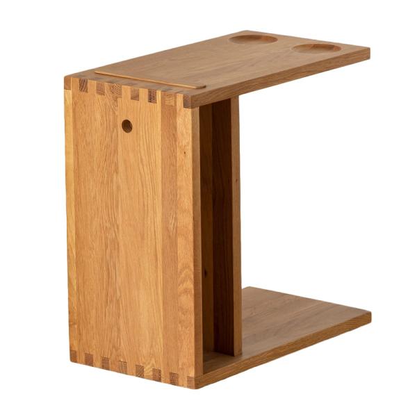 サイドテーブル トラビス ＯＡＫ (玄関先お渡し商品)