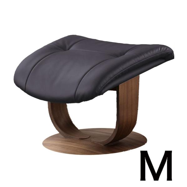 【カリモク】オットマン ブルックス（Mサイズ）R11406 プ ルーク　ウォールナット/ファントムブルー (配送員設置)