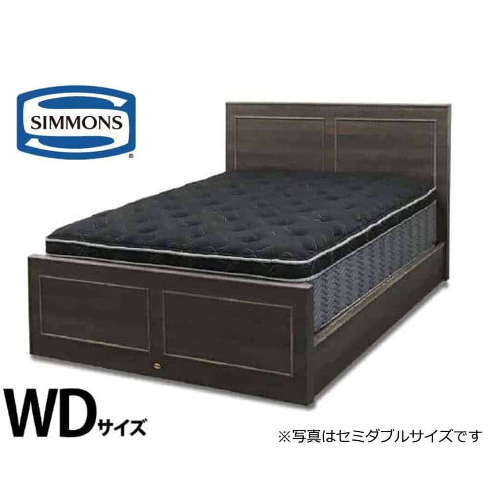 シモンズ 広広としたダブル 臥榻 マットレス 臥榻一こま 御前上等 ワイドダブルベッドシーガDC+8.25エッセンシャルブラックカスタムMD (送りとどける員築き上げる)