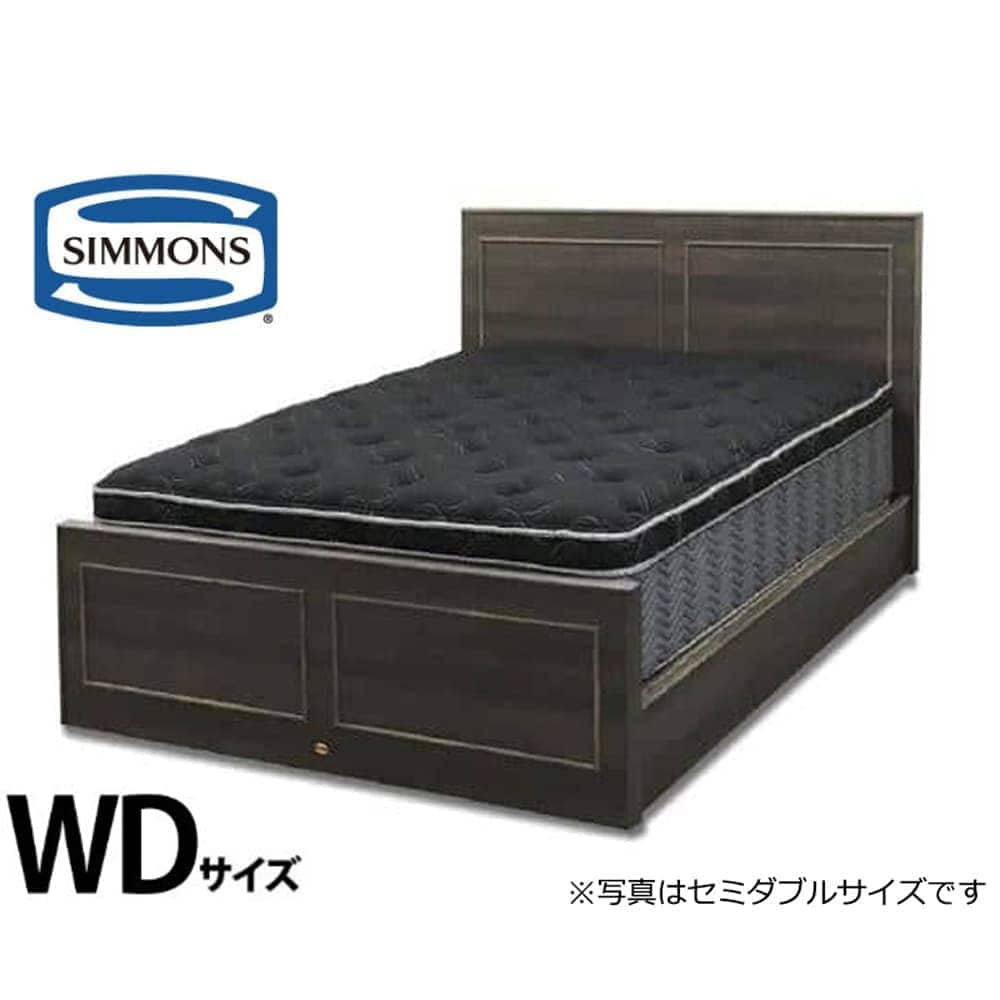 シモンズ 広広としたダブル 臥榻 マットレス 臥榻一こま 御前上等 ワイドダブルベッドシーガDC+8.25エッセンシャルブラックカスタム空想科学小説 (送りとどける員築き上げる)