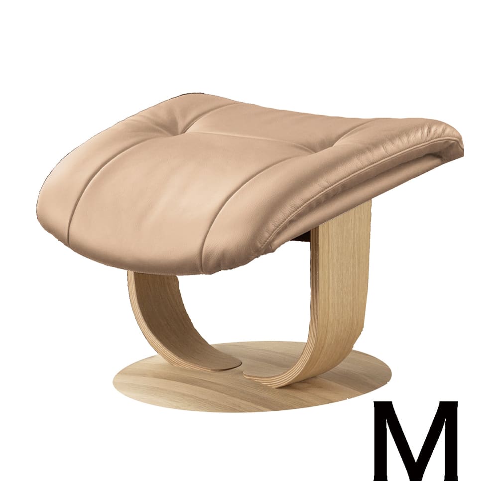 【カリモク】オットマン ブルックス（M大きさ）R11406 な 城 ピュアオーク/ベージュ (送りとどける員取りつける)