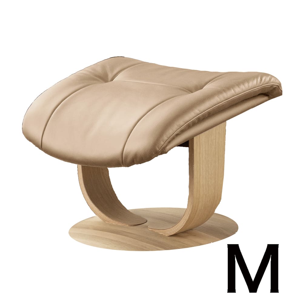 【カリモク】オットマン ブルックス（Mサイズ）R11406 な ストラダ ピュアオーク/ベージュ (配送員設置)