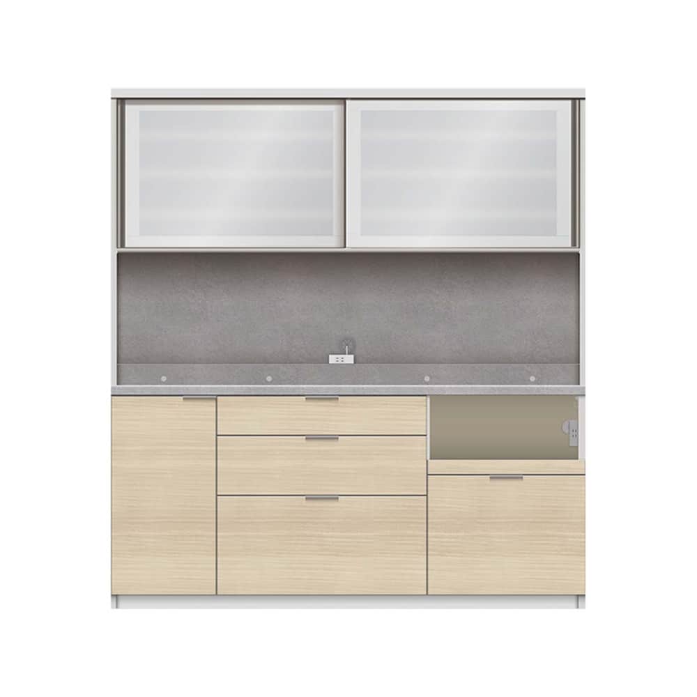 ［パモウナ］ キッチンボード　ＲＬＨ&minus;１８００Ｒ　ＳＮ [幅180cm]★★ (配送員設置)｜島忠・ホームズ店