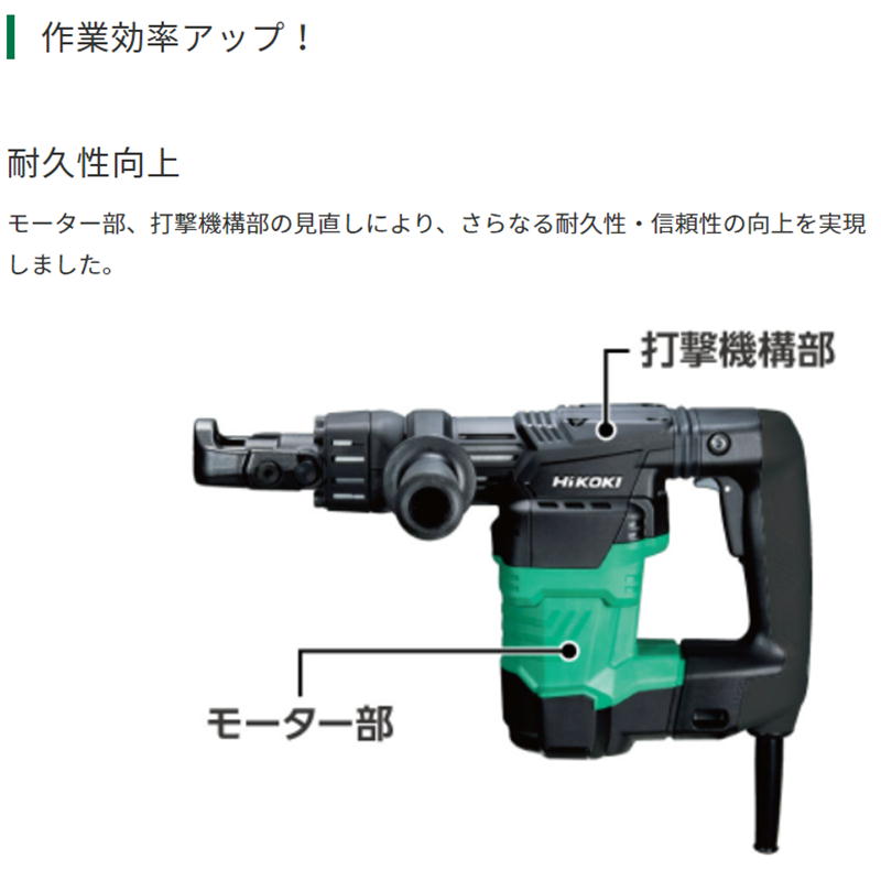 全国一律送料無料 HiKOKI ハイコーキ 旧日立工機 H41SA4 電動ハンマ ハツリ専用 www.dexion.com.au