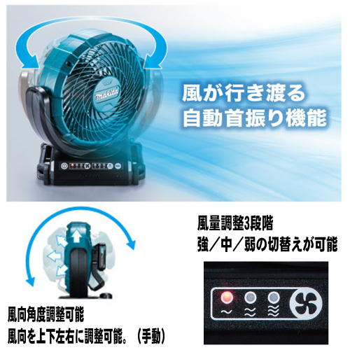 マキタ CF102DZ 充電式ファン(業務用扇風機) 14.4V/18V兼用 (AC 