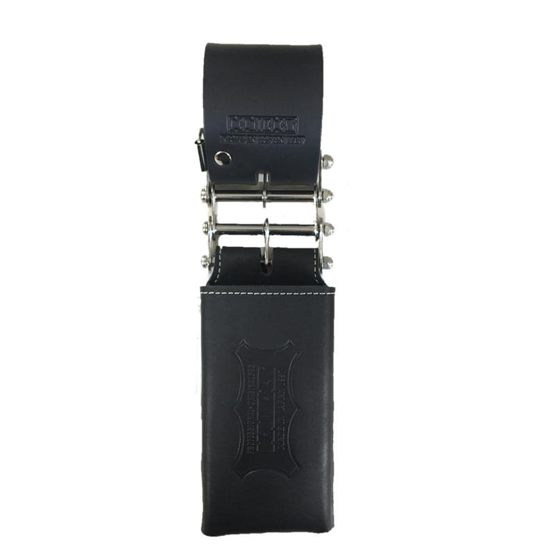 【4日20時～ 1,000円引き換え証散り散り】KNICKS(ニックス) KBS-100LDX3 総ヌメ革3繋ぎ合わせるチェーン店手合い鳶気泡管水準器保持者 オール黒いこと ◆