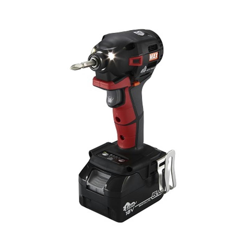 【4日20時～ 1,000円引き換え証散り散り】マックス PJ-ID153R-B2C/1850A 申し受ける式インパクトドライバ(赤) 18V(5.0Ah) 書き割り品 コードレス