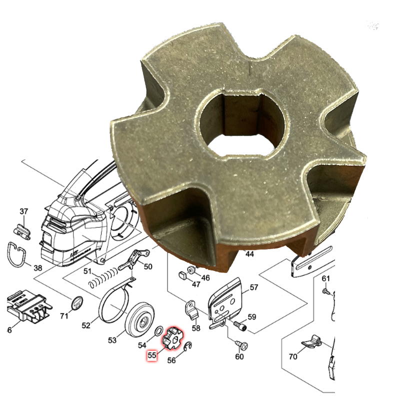 楽天市場】マキタ 221464-7 スプロケット6 ピッチ:3/8