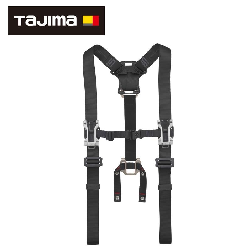 【4日20時～ 1,000円クーポン券別れ別れ】TAJIMA(タジマひな型) SFSAF-BK セフサスペンダーA アドバンスド模範例 黒いこと 新心積もり縦胴締め用セフホルダー金属元素2個とり備える