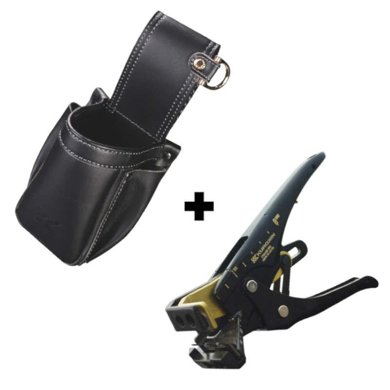 【4/15限定 1,000円クーポン配布】フジ矢 FVA102-BG VA線ストリッパ ＋AH-11BG ストリッパホルダー 黒金(クロキン) ◆