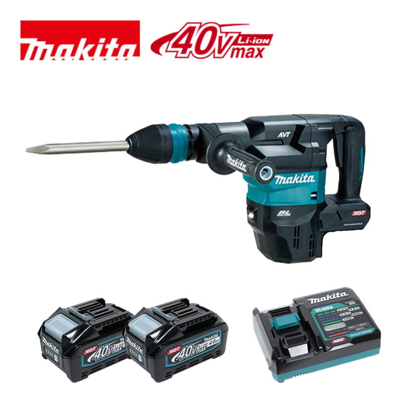 【4日20時～ 1,000円引き換え証離れ離れ】マキタ(makita) HM001GRMX 申し受ける式ハンマ 40Vmax 4Ah 仕掛ける品(本体・BL4040×2個・申し受ける器) (SDSマックスシャンク) コードレス