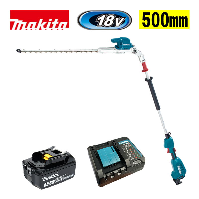 【4日20時～ 1,000円クーポン券別れ別れ】マキタ(makita) MUN501WDWF 500粍申し受ける式ポールヘッジトリマ 18V 3Ah 仕掛ける品(本体・BL1830B×1個・申し受ける器) (三面みがき上げる刃・角度6座標軸自然調整可) コードレス