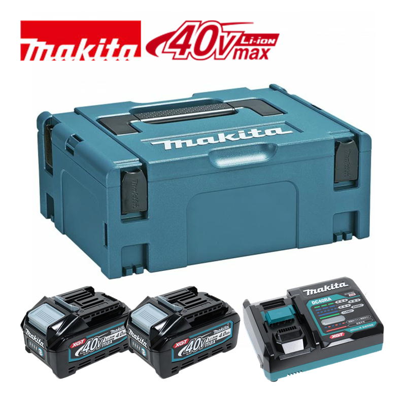 【10日迄 1,000円クーポン配布】マキタ(makita) A-60517 バッテリ(BL4040×2)＋充電器セット (ケース：マックパック2) ◆
