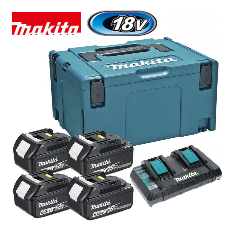 【4日20時～ 1,000円引き換え証散り散り】マキタ(makita) A-60523 バッテリ(BL1860B×4)＋2口申し受ける器書き割り (容れもの：マック容器に並べる3) ◆