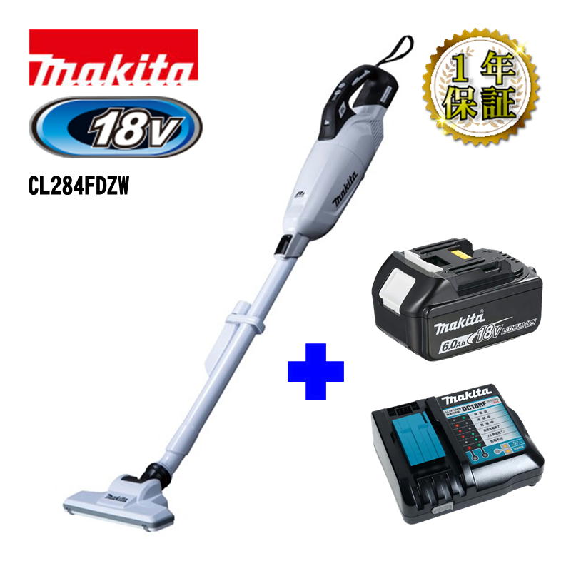 マキタ(makita) CL284FDZW 充電式クリーナー(掃除機) 18V 充電器 DC18RF バッテリ BL1860B｜島道具