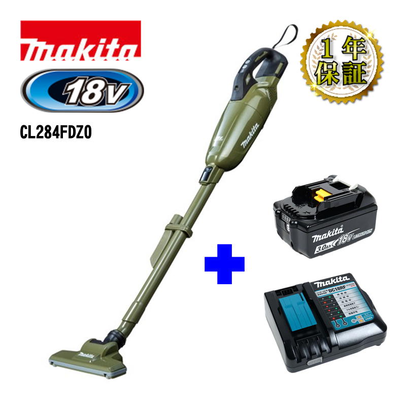 マキタ(makita) CL284FDZO 充電式クリーナー(掃除機) 18V 充電器 DC18RF バッテリ BL1830B｜島道具