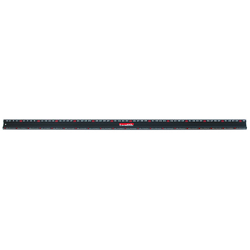シンワ測定 65036 アルミカッター定規 カット師EX 併用目盛 2m 黒色(ブラック)｜島道具
