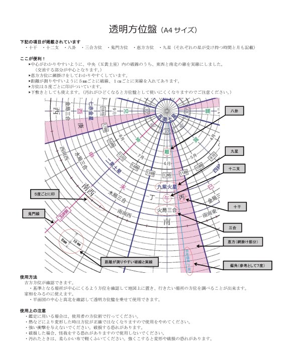 楽天市場 透明方位盤 サイズ Ver 2 島川建築計画室