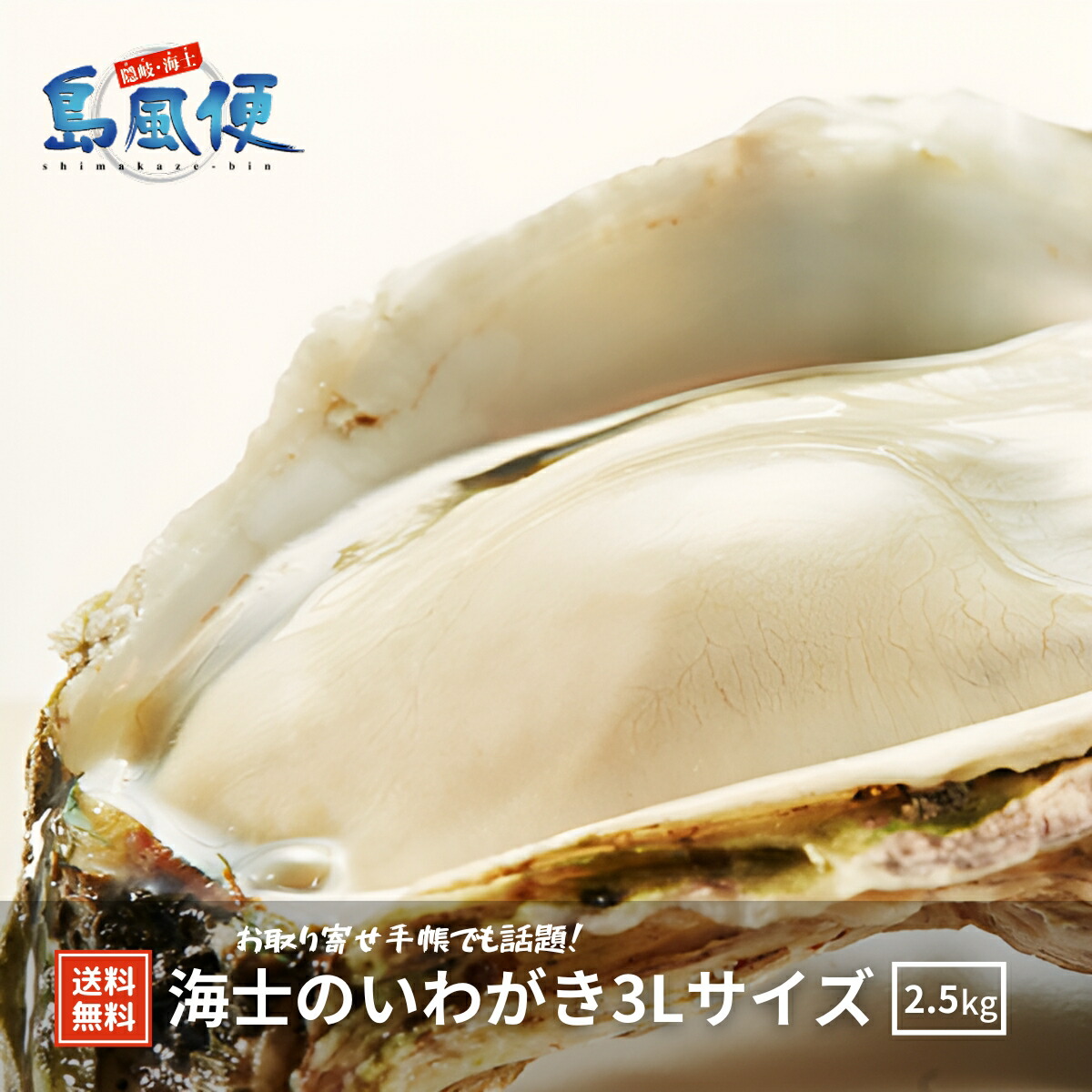 【殻付き生食用】【特大】海士のいわがき 3L 5 個セット 約 2.5 kg 生食 岩ガキ 岩がき 岩牡蛎 牡蠣 牡蛎 生牡蠣　生牡蛎 冷凍 カンカン焼き 大きい ワイン お酒  産地直送 旬 ギフト島風生活 海士町 CAS