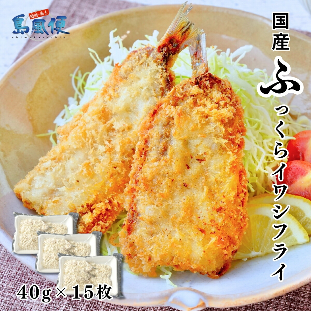 【隠岐島直送】ふっくらイワシフライ600g（約40g15枚） 国産（島根県隠岐島産）マイワシ使用 揚げるだけ簡単調理 魚フライ 海士町 CAS 島風生活