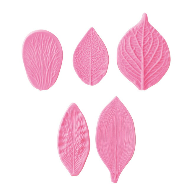 楽天市場】葉脈押し型5種セット 1セット入 / 葉っぱ 葉 葉脈 型押し 型