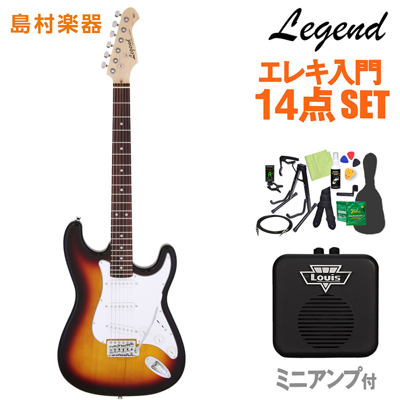 【楽天市場】LEGEND LST-MINI 3TS エレキギター 初心者14点