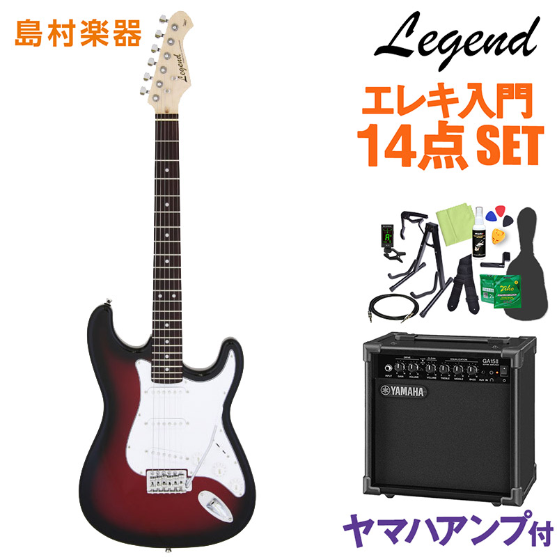 楽天市場】LEGEND LST-MINI BK エレキギター 初心者14点セット