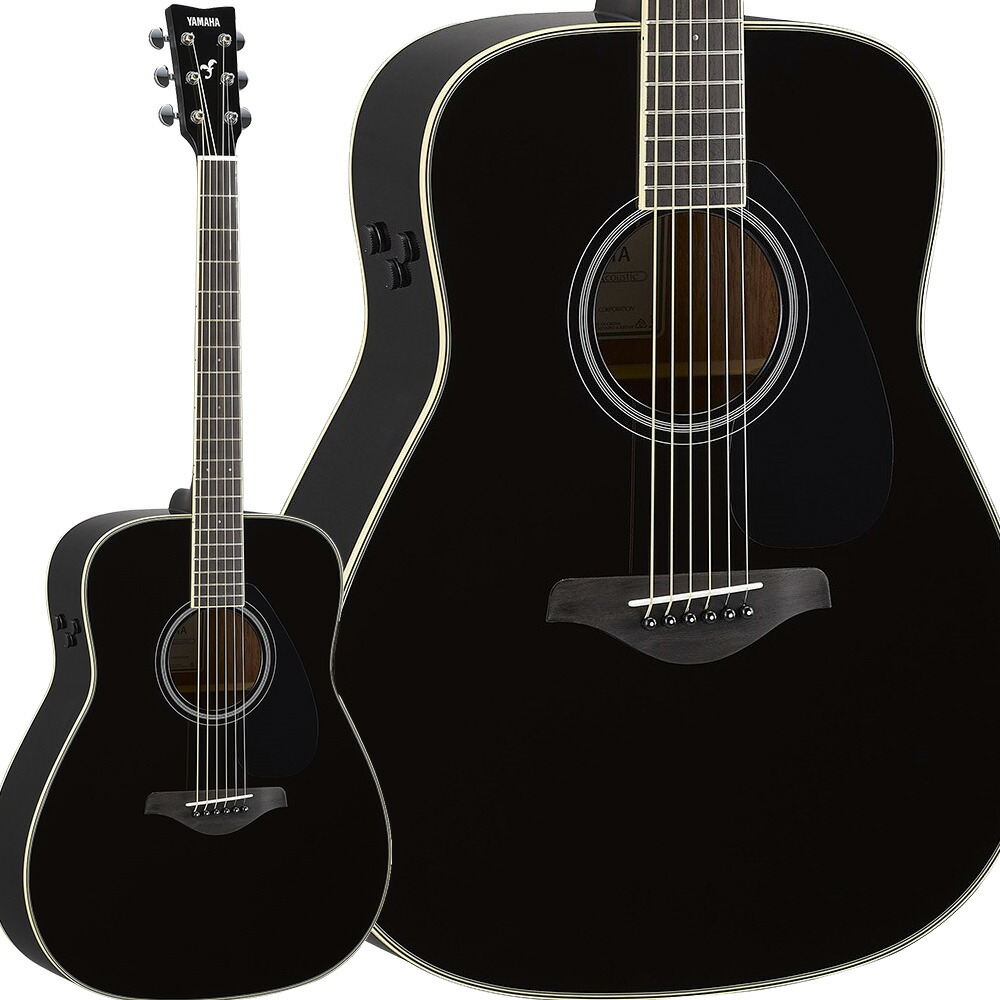 Yamaha アコースティックギター ブラック Yamaha FG-TA TransAcoustic Dreadnought Acoustic-Electric