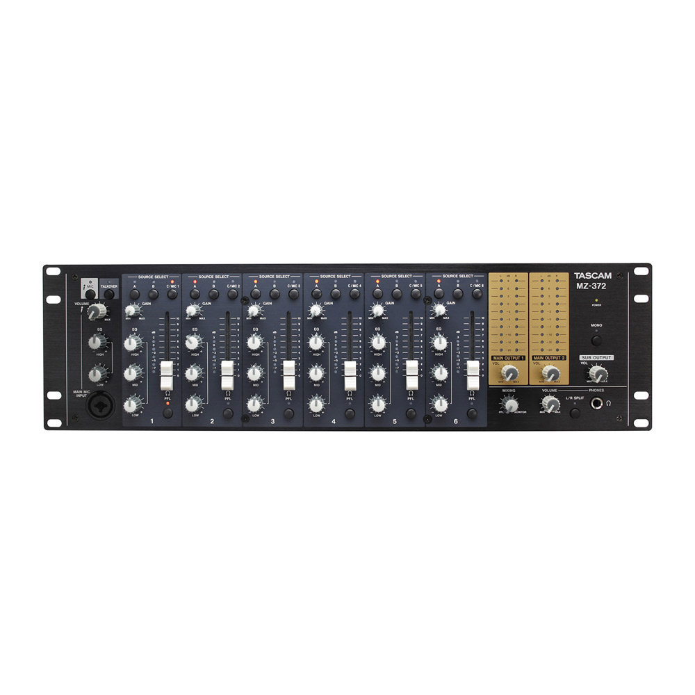 【マラソン期間中 エントリーでさらP5倍】TASCAM MZ-372 業務用ミキサー タスカム MZ372｜島村楽器