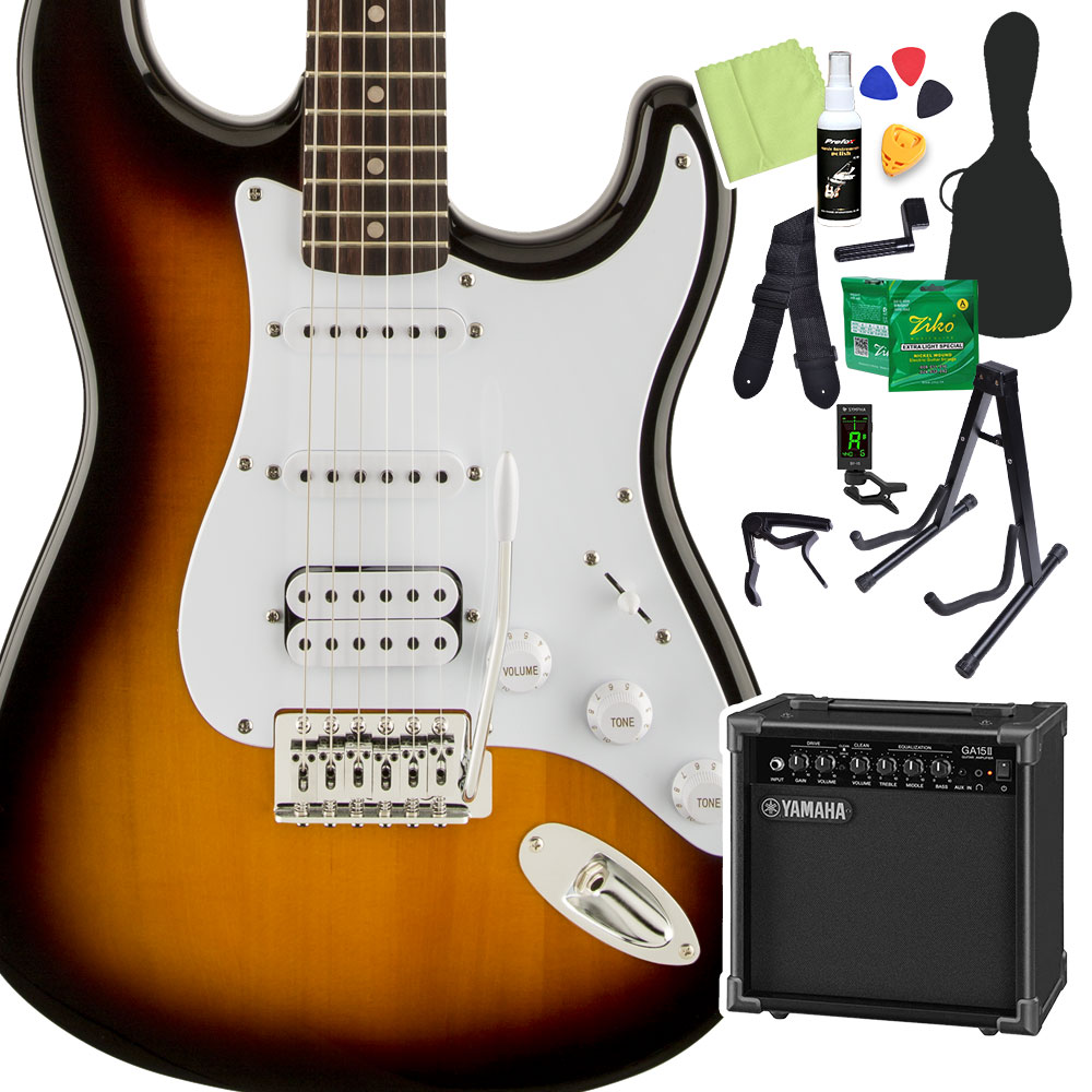 Tremolo With Squier Strat Brown Bullet ヤマハアンプ付き セット 初心者14点セット By Tremolo Fender Hss Sunburst エレキギター ストラトキャスター スクワイヤー スクワイア 島村楽器