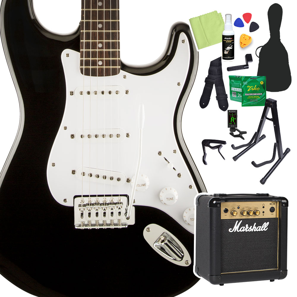 が大特価！ Squier by Fender Mini Strat Laurel Fingerboard Black エレキギター 初心者14点セット  ストラトキャスター ミニギター 222sixthavenue.com