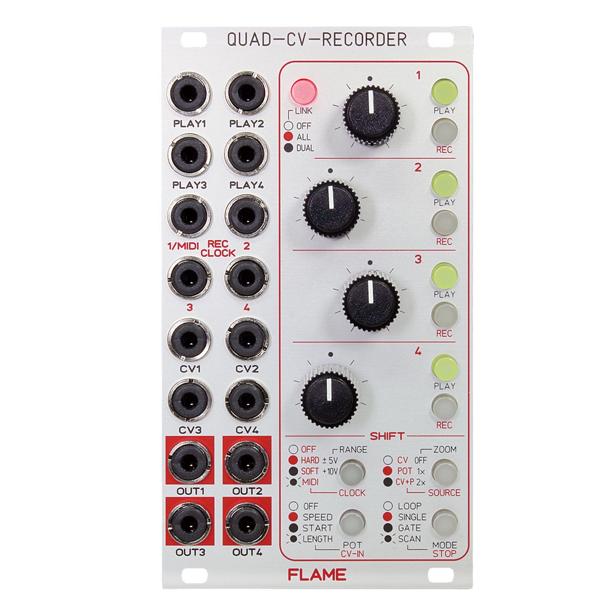 【マラソン期間中 エントリーでさらP5倍】FLAME Quad CV Recoder モジュラーシンセ 4チャンネルのCVレコーダー/ルーパーモジュール フレーム｜島村楽器