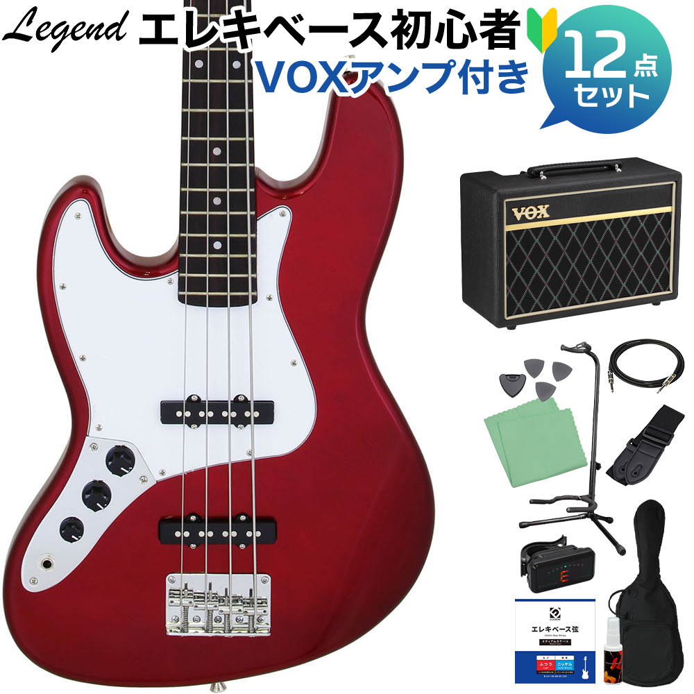 メーカー包装済 エレキベース Voxアンプ付 初心者12点セット ベース Red Apple Candy L H Ljb Z Legend ジャズベースタイプ レジェンド レフティ レフトハンド Infocccindia Com