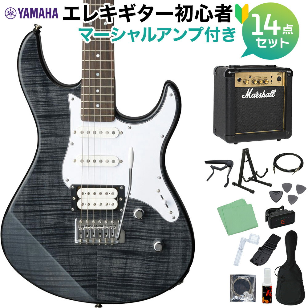 商舗 YAMAHA ヤマハ PACIFICA212VFM TBL エレキギター 初心者14点