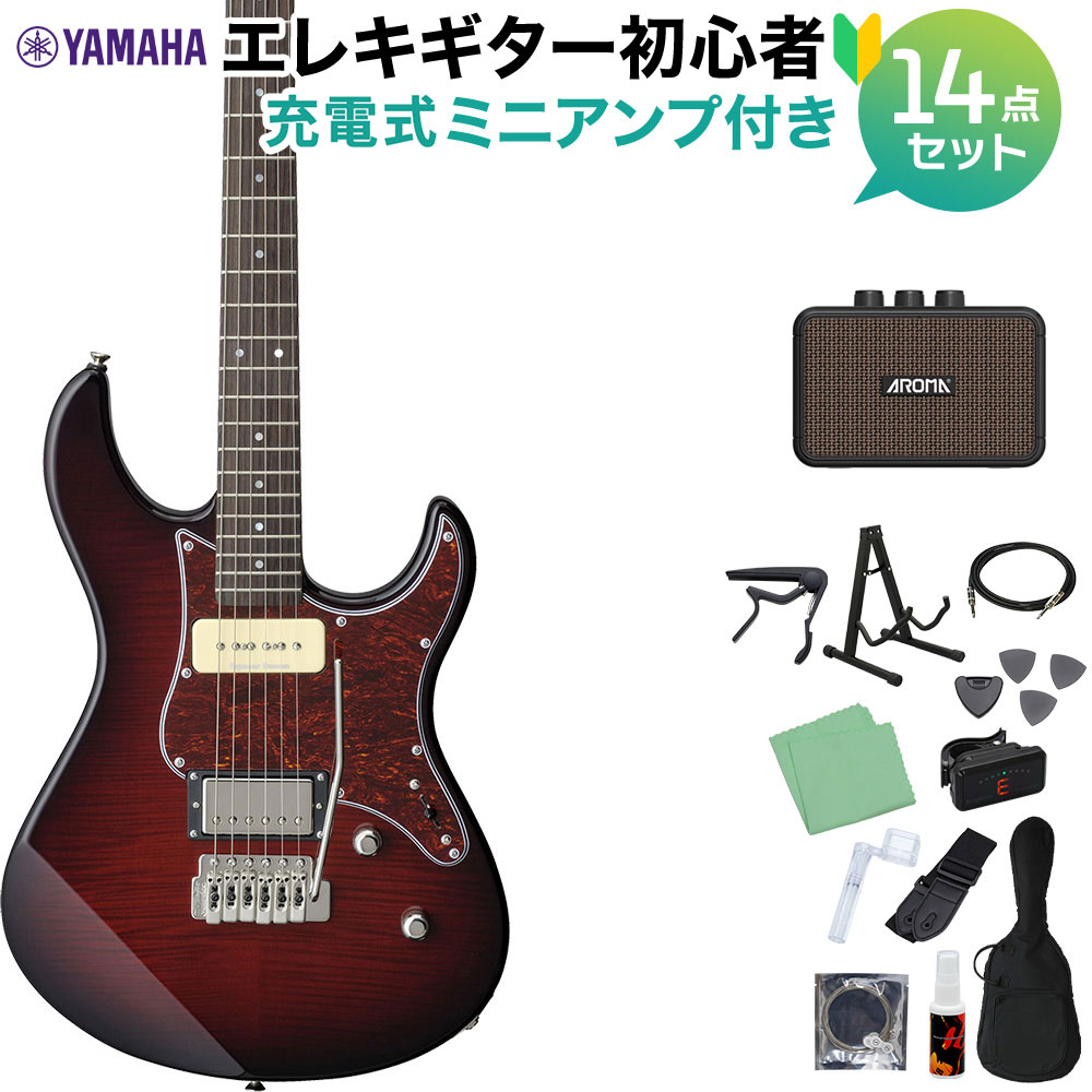 【マラソン期間中 エントリーでさらP5倍】 YAMAHA PACIFICA611VFM DRB エレキギター初心者14点セット 【充電式ミニアンプ付き】 ダークレッドバースト ヤマハ パシフィカ 【初心者セット】｜島村楽器