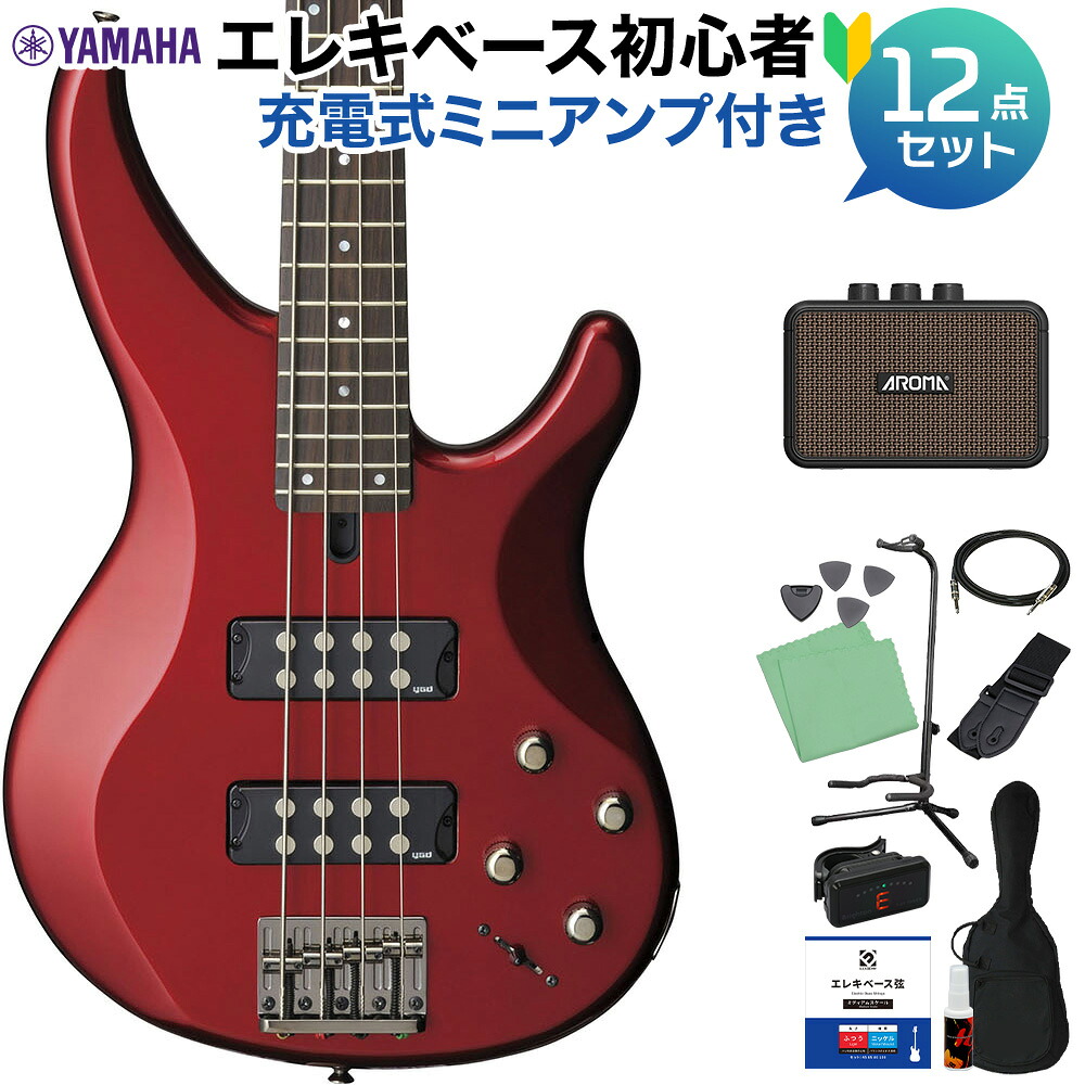 【マラソン期間中 エントリーでさらP5倍】YAMAHA TRBX304 CAR (キャンディアップルレッド) ベース 初心者12点セット 【充電式ミニアンプ付】 ヤマハ TRBX300シリーズ Candy Apple Red 【初心者セット】｜島村楽器 34,294円