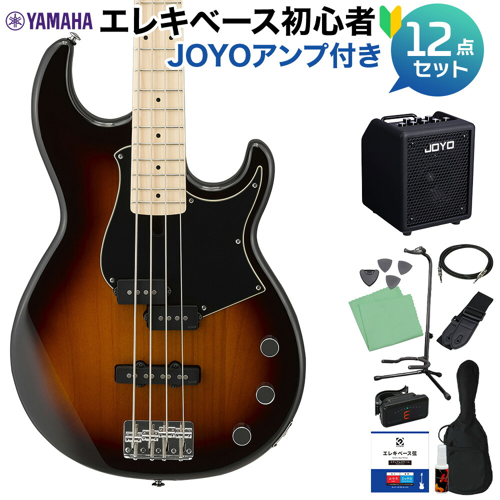 【マラソン期間中 エントリーでさらP5倍】YAMAHA BB434M TBS (タバコブラウンサンバースト) ベース 初心者12点セット 【多機能アンプ付】 メイプル指板 ヤマハ BB400シリーズ Tobacco Brown Sunburst 【初心者セット】|島村楽器