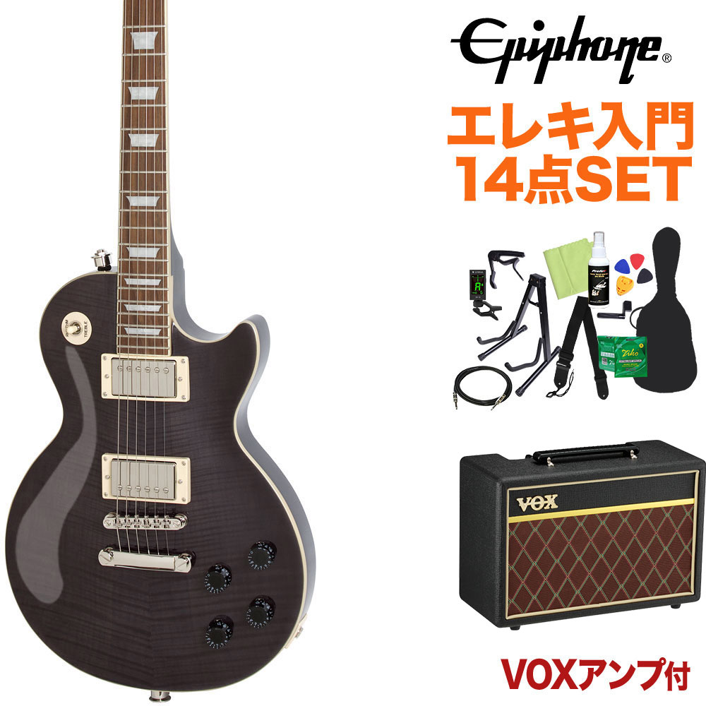 Epiphone Les Paul Tribute Plus Outfit Midnight Ebony エレキギター 初心者14点セット Voxアンプ付き レスポール エピフォン Badiacolombia Com