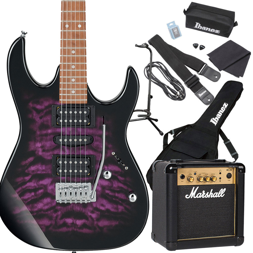 かわいい Gio アイバニーズ ジオ マーシャルアンプ付き 初心者セット エレキギター Sunburst Violet Transparent Tvt Grx70qa Ibanez Mt 241news Com