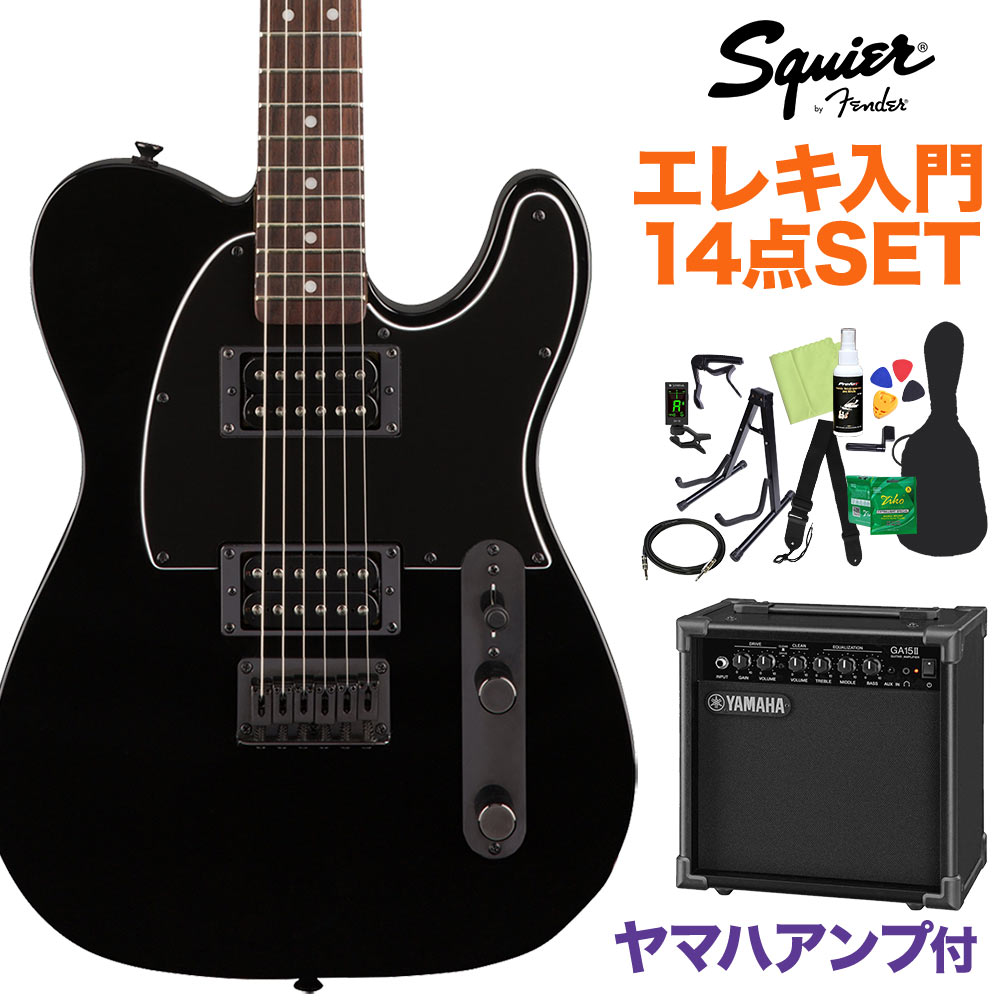 Squier By Fender Fsr Affinity Series Telecaster Hh Laurel Fingerboard Metallic Black With Matching Headstock And Black Hardware エレキギターギター幼い人14句読点 背景 ヤマハアンプ随身 テレキャスター 島村楽器決める スクワイヤー スクワイア Kaspia