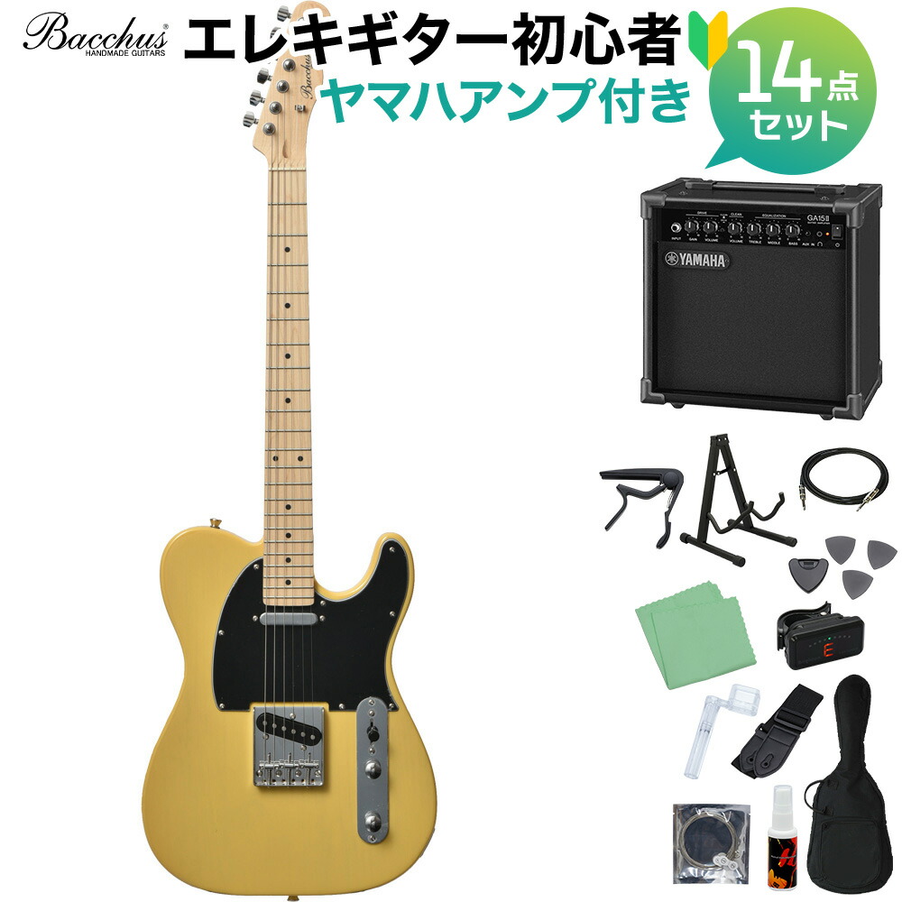 楽天市場】Bacchus BTE-1R PTL-SOB エレキギター初心者14点セット 