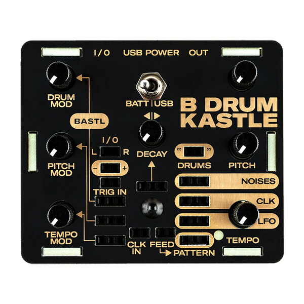 Bastl Instruments KASTLE DRUM 超小型モジュラー・ドラム・シンセサイザー