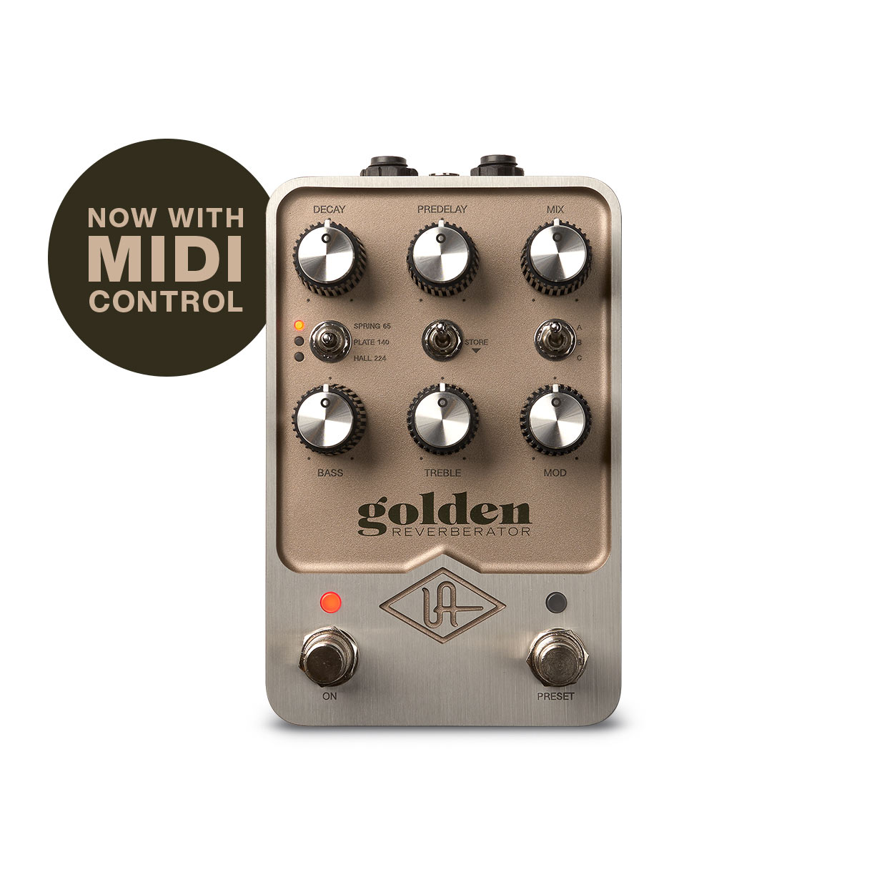 【マラソン期間中 エントリーでさらにP5倍】[数量限定特価] UNIVERSAL AUDIO UAFX Golden Reverberator 【UAFX2.0対応】 コンパクトエフェクター ステレオリバーブペダル ユニバーサルオーディオ