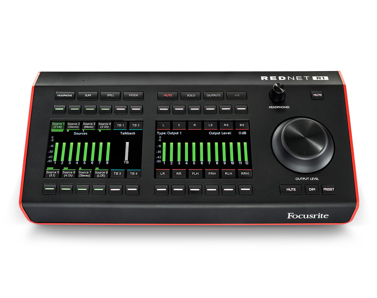 Focusrite REDNET R1 デスクトップ・リモート・コントローラー フォーカスライト