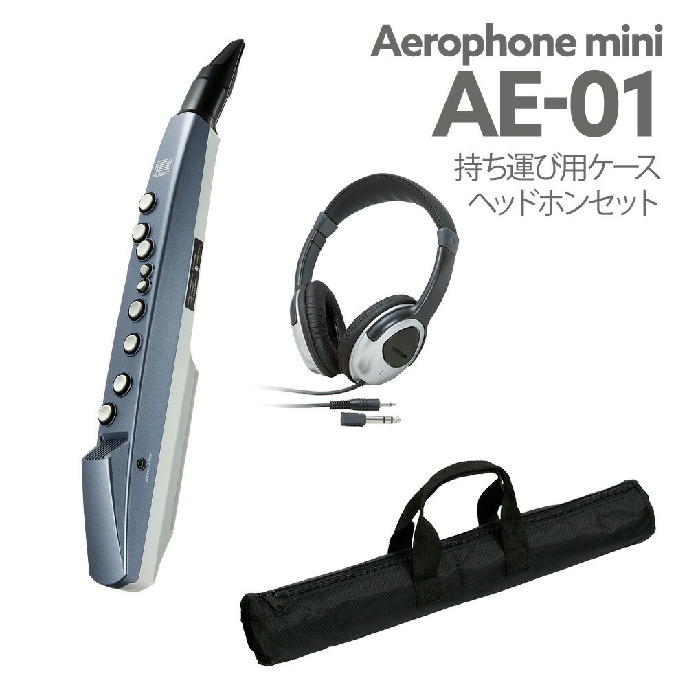 【マラソン期間中 エントリーでさらP5倍】Roland AE-01 ケース ヘッドホン セット ウインドシンセサイザー ローランド AE01 エアロフォン ミニ｜島村楽器