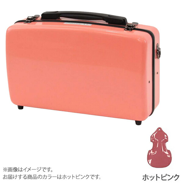【マラソン期間中 エントリーでさらにP5倍】 C.C.シャイニーケース オーボエ用 ホットピンク 軽量ファイバーケース