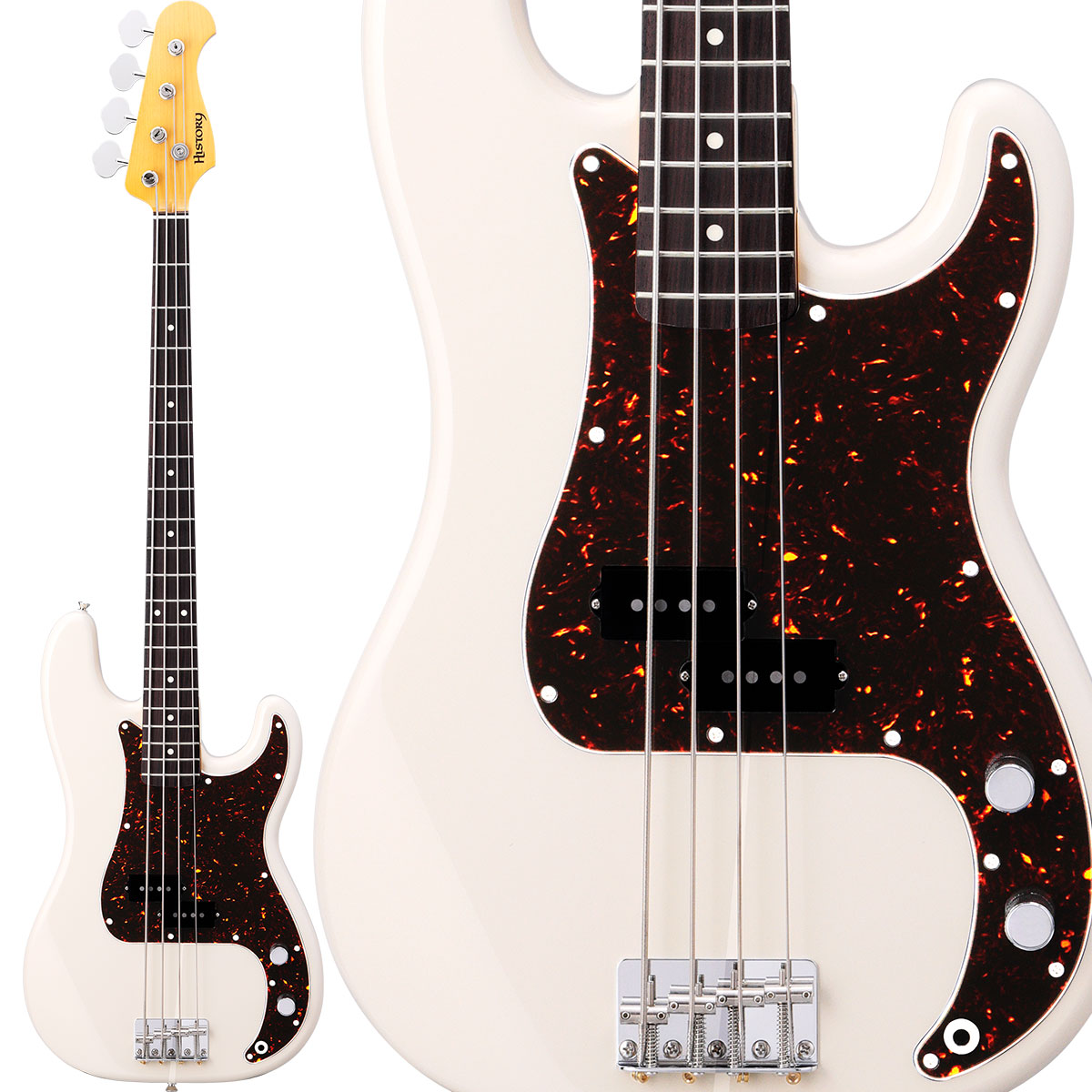 History エレキベース ヒストリー　ジャズベース中古美品 楽天市場】HISTORY HJB-Advanced Vintage White エレキベース