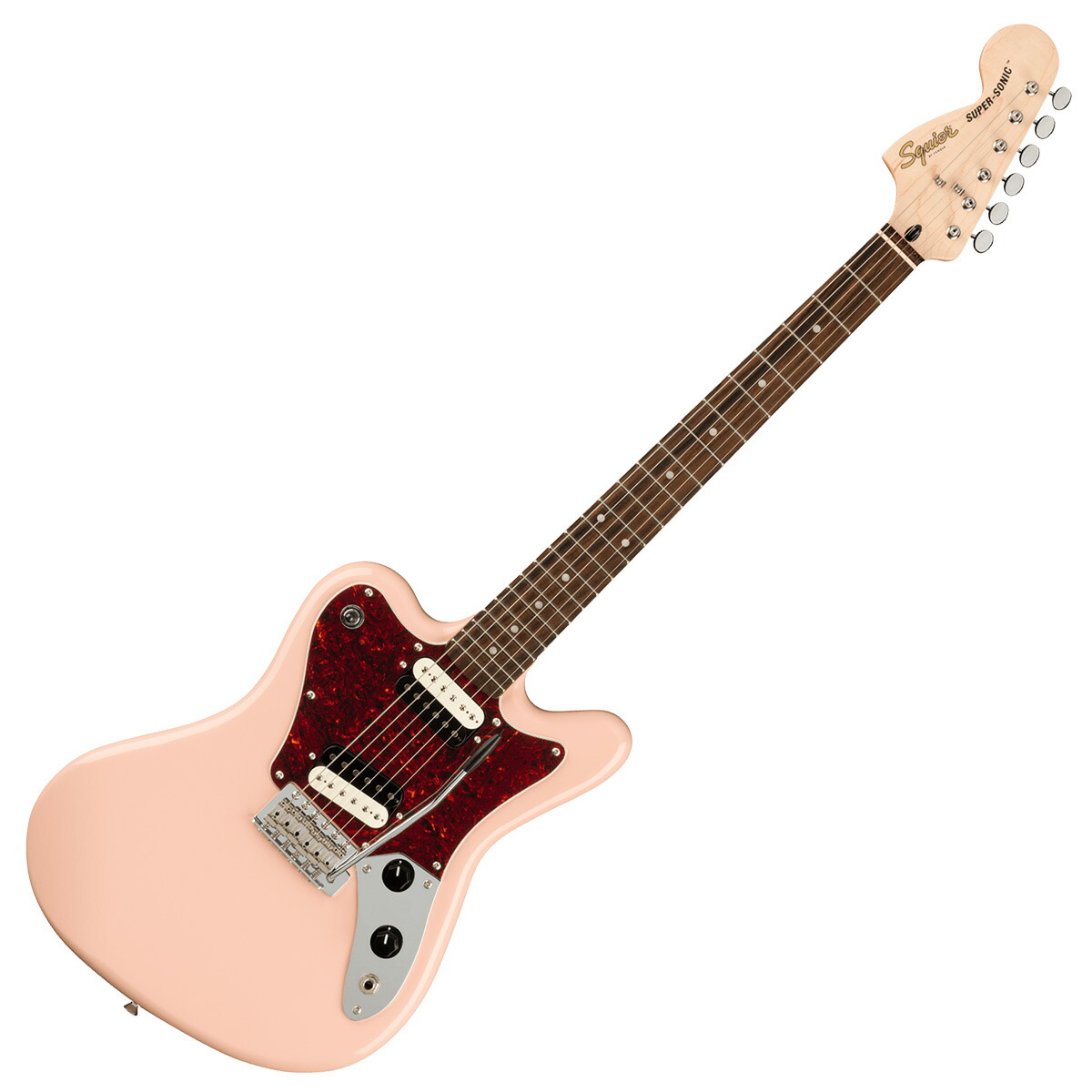 Squier By Fender Paranormal Super Sonic Laurel Fingerboard Tortoiseshell Pickguard Shell Pink エレキギター初心者14点セット ミニアンプ付き スクワイヤー スクワイア Sermus Es